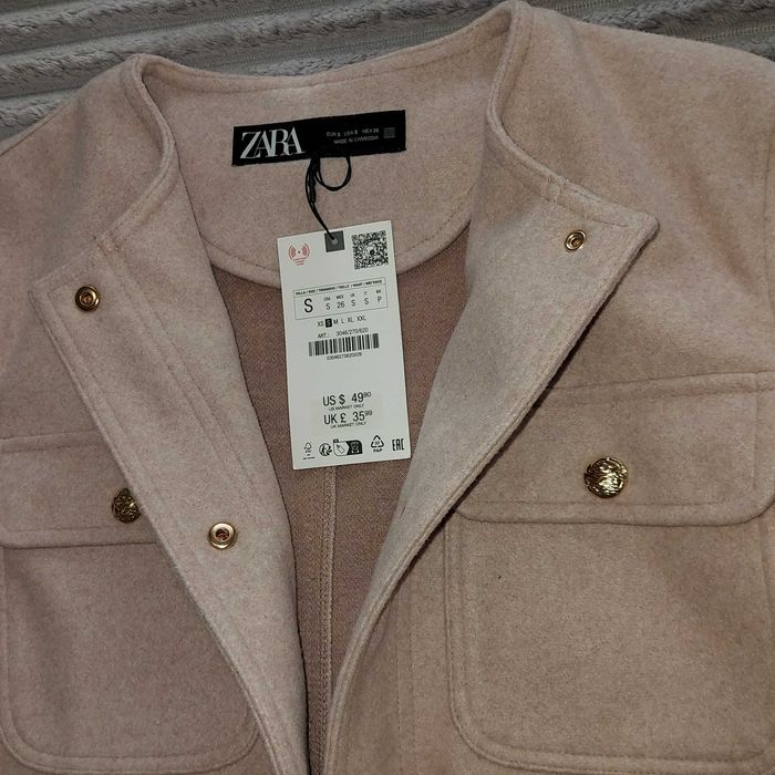 Куртка жакет S Zara демісезонна тепла м'яка жіноча нова колекція
