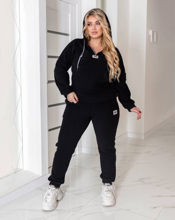 Женский зимний костюм флисовый БАТАЛ 48-62 кофта и штаны POLAR теплый