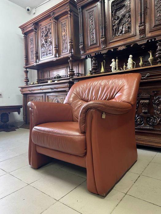 Шкіряний комплект диван софа 3128 кожа крісло 3130