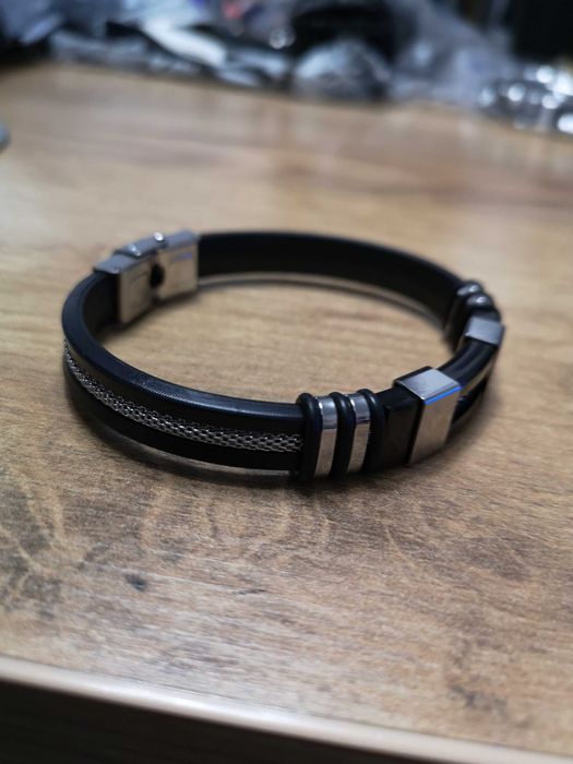 Męska bransoletka nr 2 - stal nierdzewna