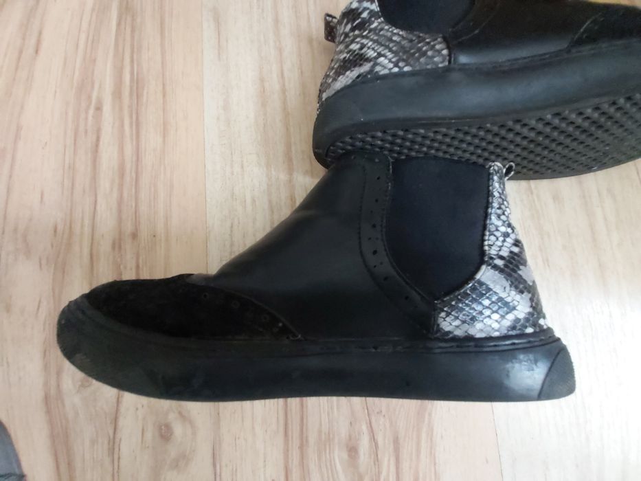 Buty Botki  do kostki czarne rozm. 37
