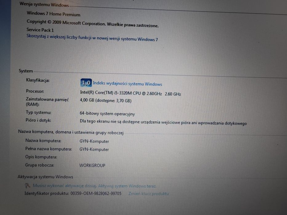 Laptop Lenovo ThinkPad T430 Core i5 3320M/4GB/320GB HDD/HD