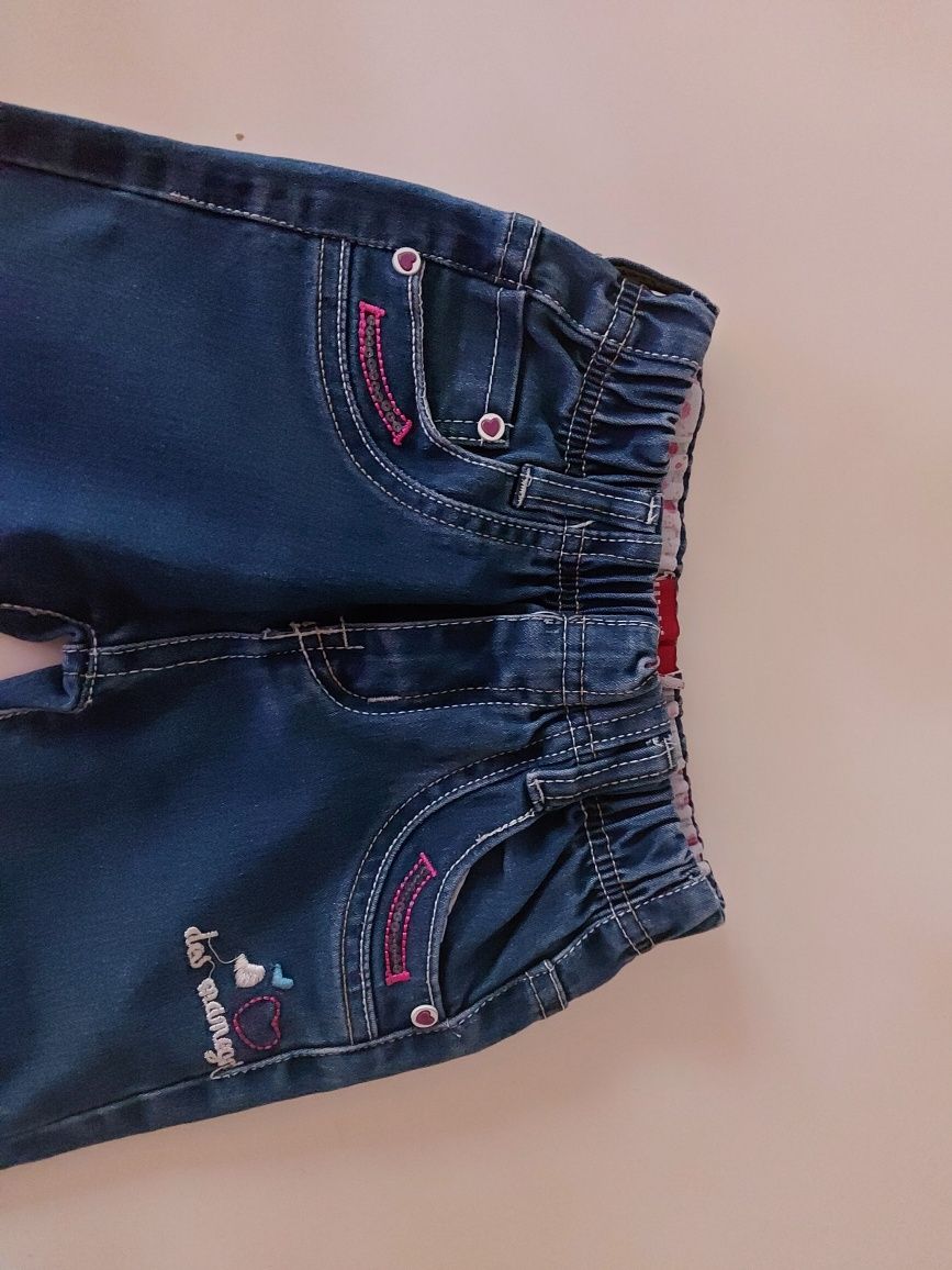 Spodnie rurki  jeansowe na gumie 110