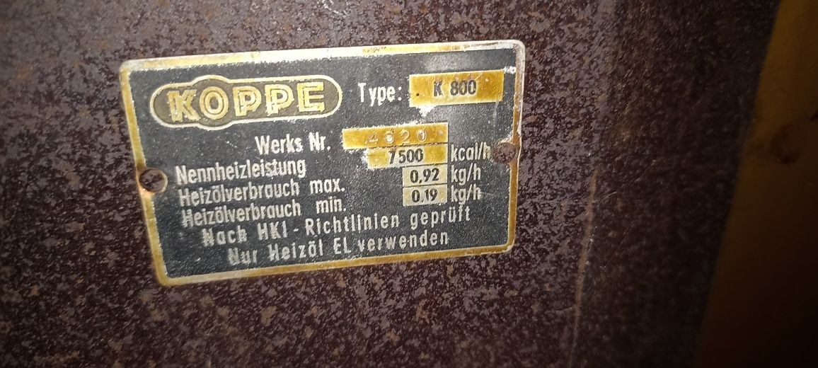 Piec kaflowy olejowy KOPPE K-800 | Koza | Kominek Wolnostojący Piecyk
