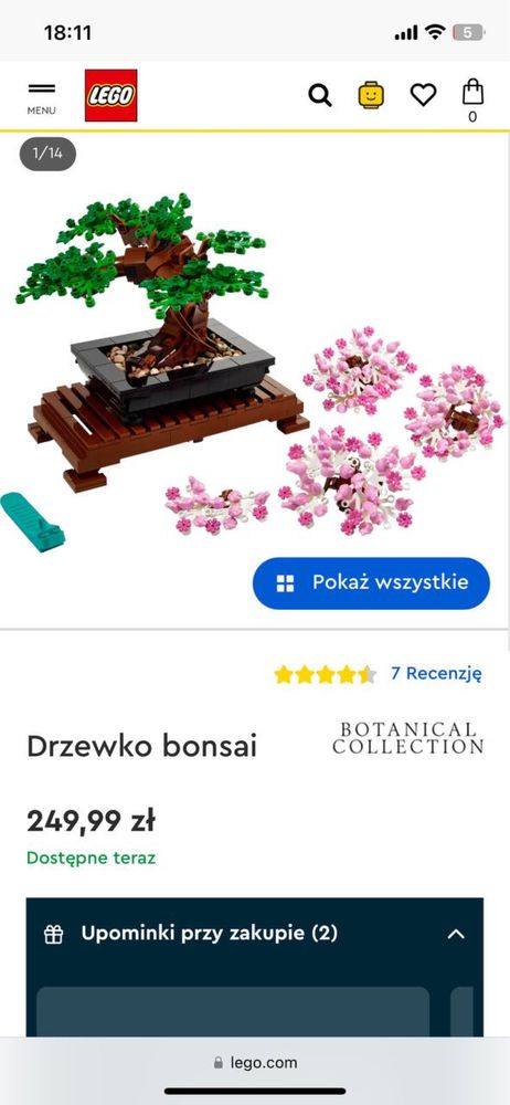 LEGO Bonsai Tree 10281 – Używany, Kompletny Zestaw