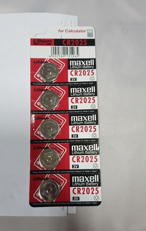 Pilhas CR2025 Maxell embalagem de 5