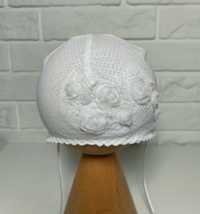 BEXA czapka białe kwiatki roz. 38 cm