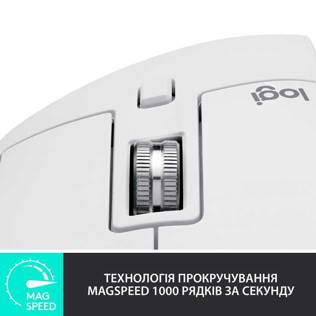 Беспроводная мышь Logitech MX Master 3S White | 8000 dpi | 7 кнопок