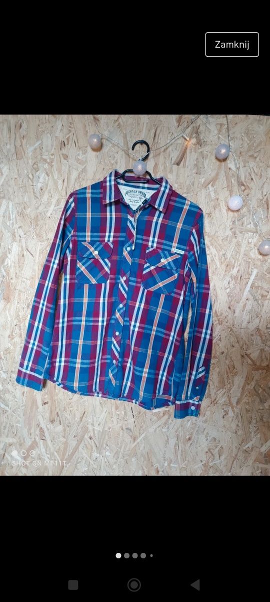 Koszula w kratę casual nowa b Tommy Hilfiger Denim roz.S/M