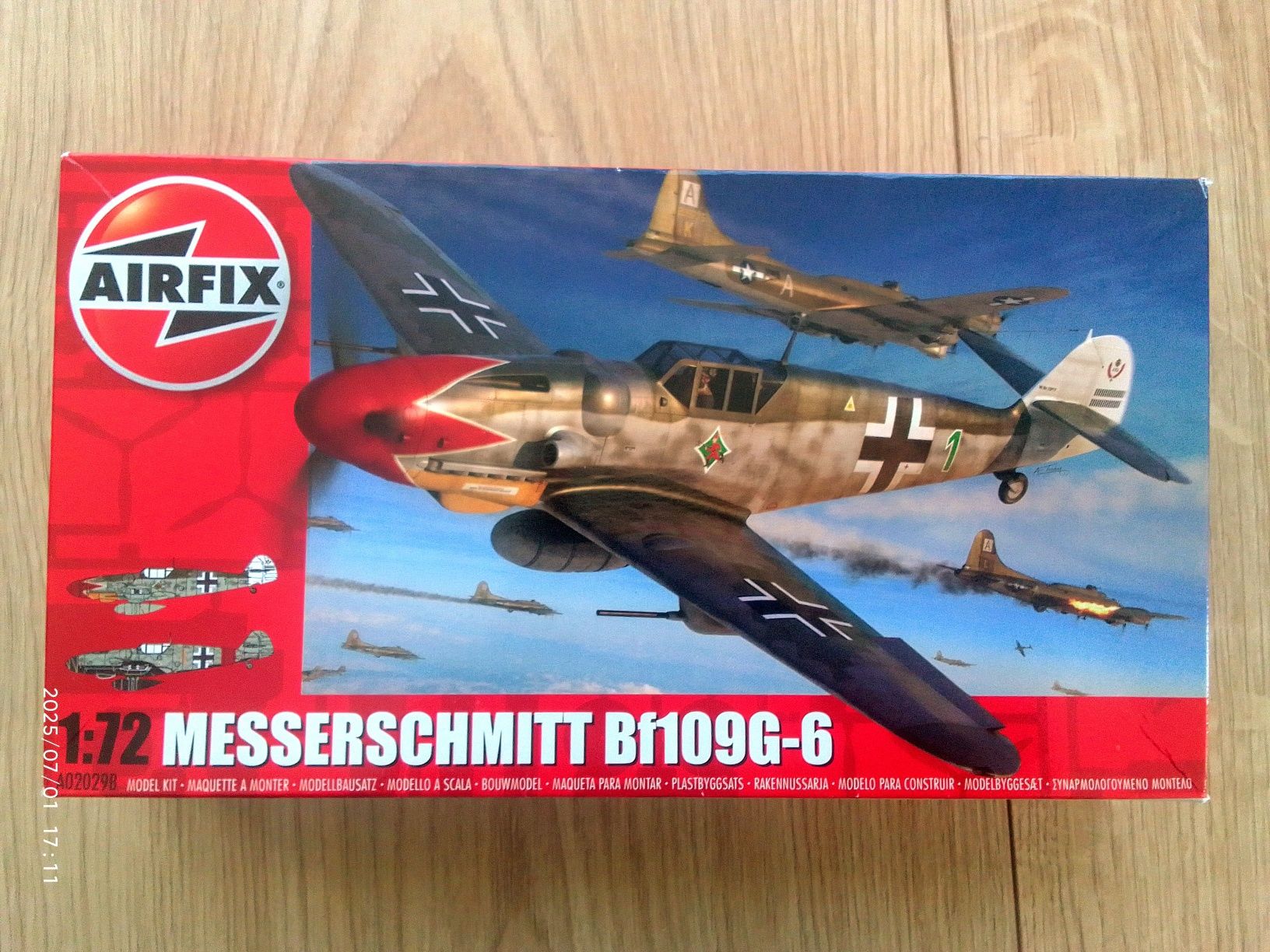 Model do sklejania Messerschmitt Bf109 G-6 skala 1:72 Airfix