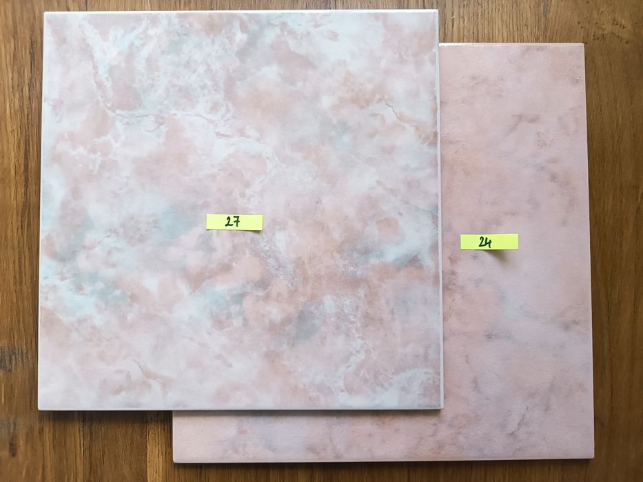 Płytki kafle kafelki pink pinkish beige beżowe z różowym tonem 51 szt.