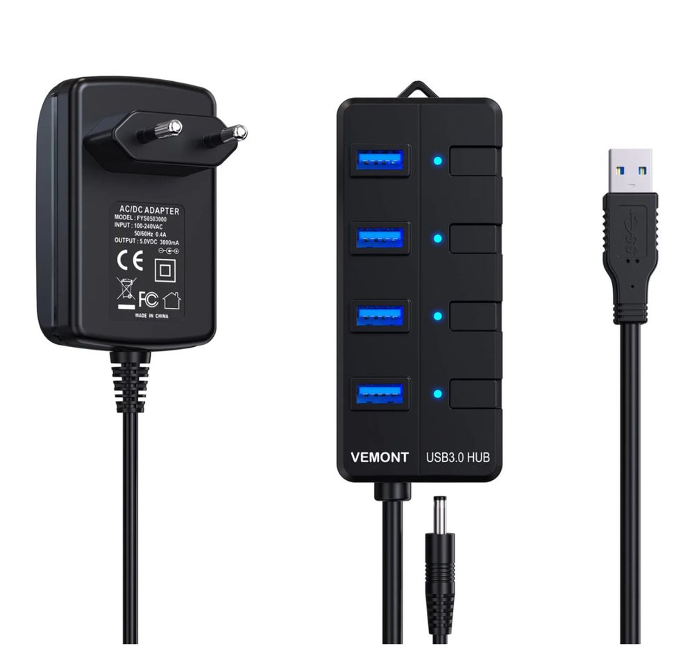 koncentrator USB 3.0 porty USB VEMONT