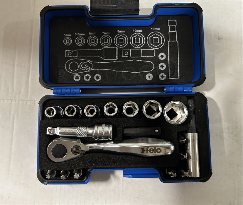 Felo Набір головок і біт PH,PZ,Torx з тріскачкою 1/4"