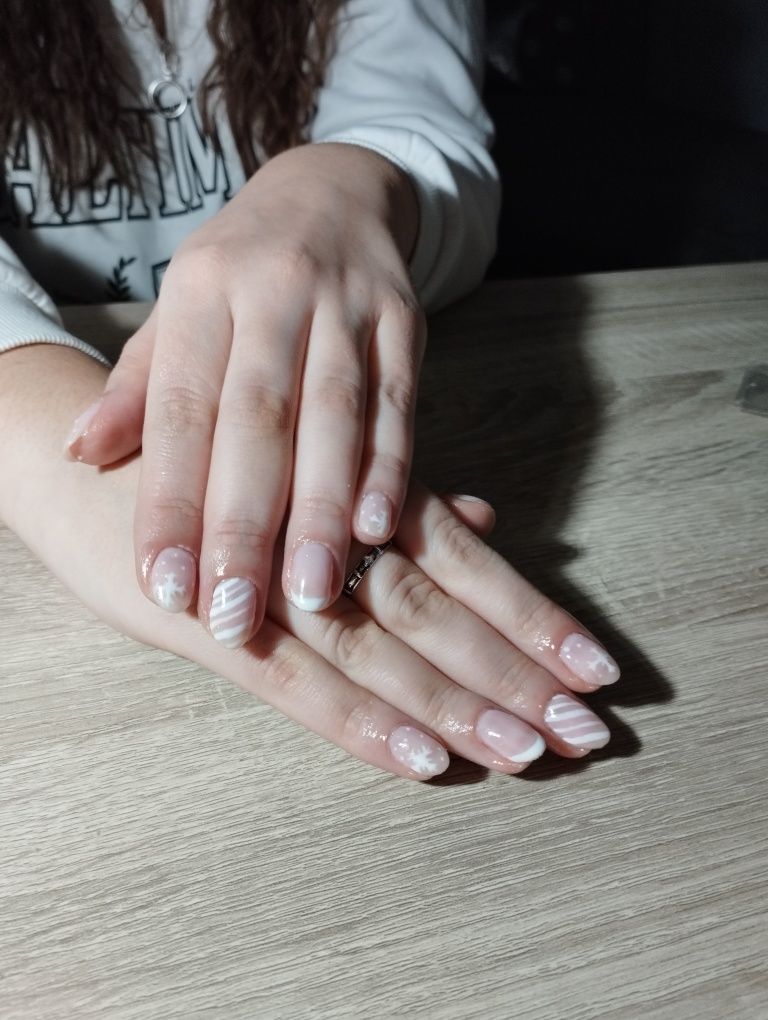 Paznokcie manicure hybrydowy/przedłużanie paznokci żelem