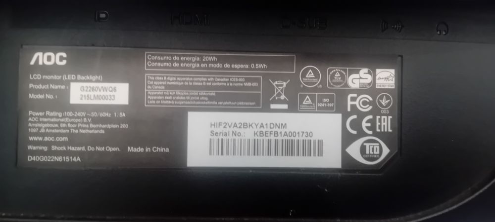 Monitor gaming AOC