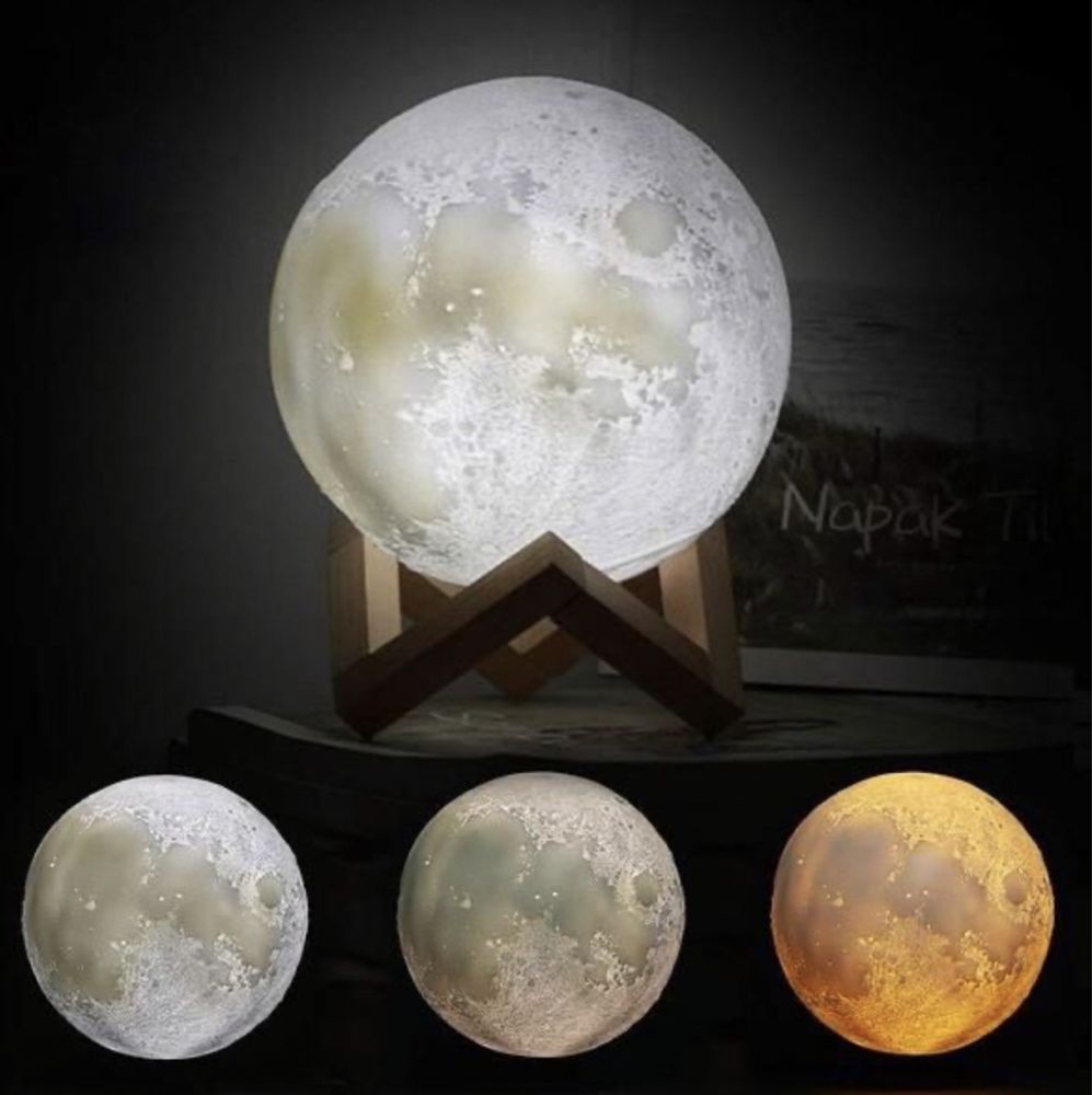 Ночник Лампа Луна 3D Moon Lamp. 10 , 13 , 17  СМ.