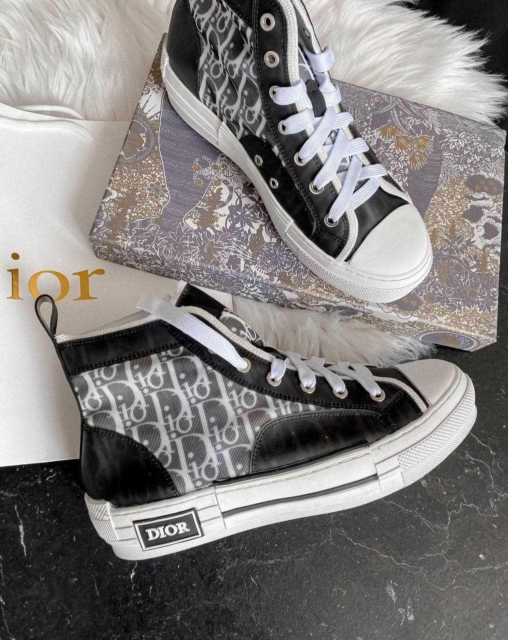 Dior B23 High Top Sneakers Black