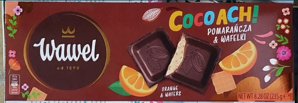 czekolada Wawel 235g pomarańcza i wafelki