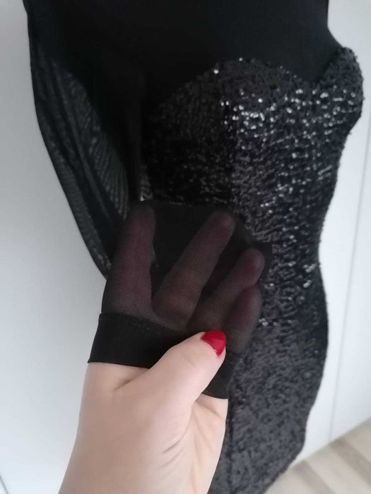 Sukienka imprezowa, cekiny H&M