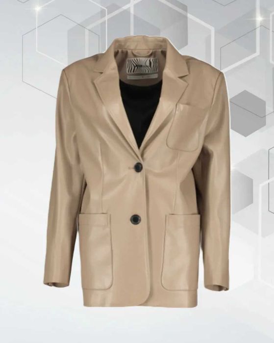 Піджак шкіряний беж