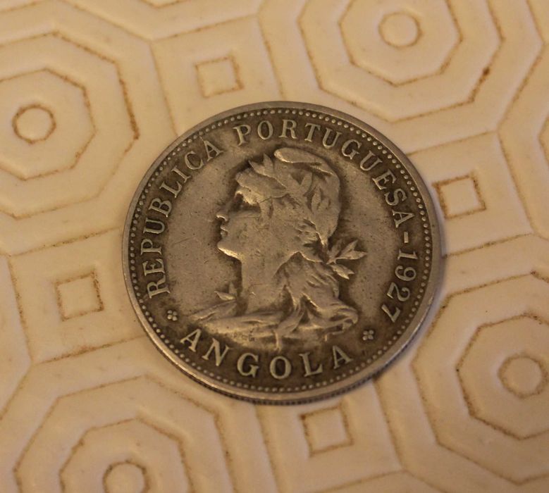 Moeda de 50 Centavos - Angola - 1927