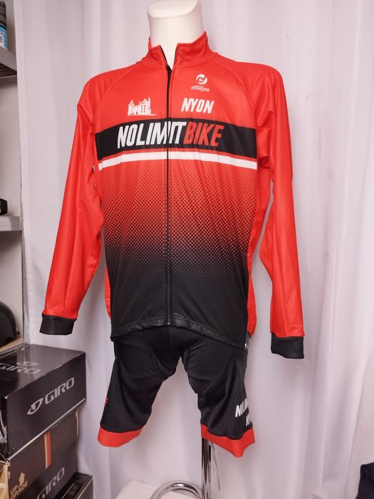 Nowy męski komplet kolarski spodenki bibshort+ bluza kolarska XXL