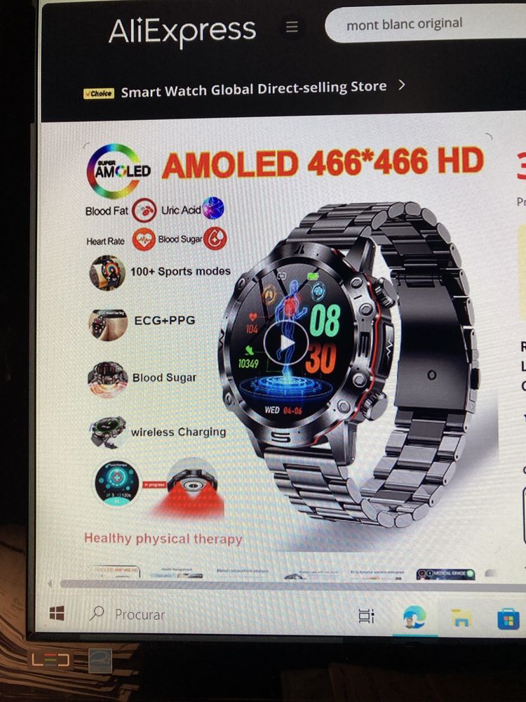 Smart Watch - Aplicações p/controlo de saúde. Excelente!