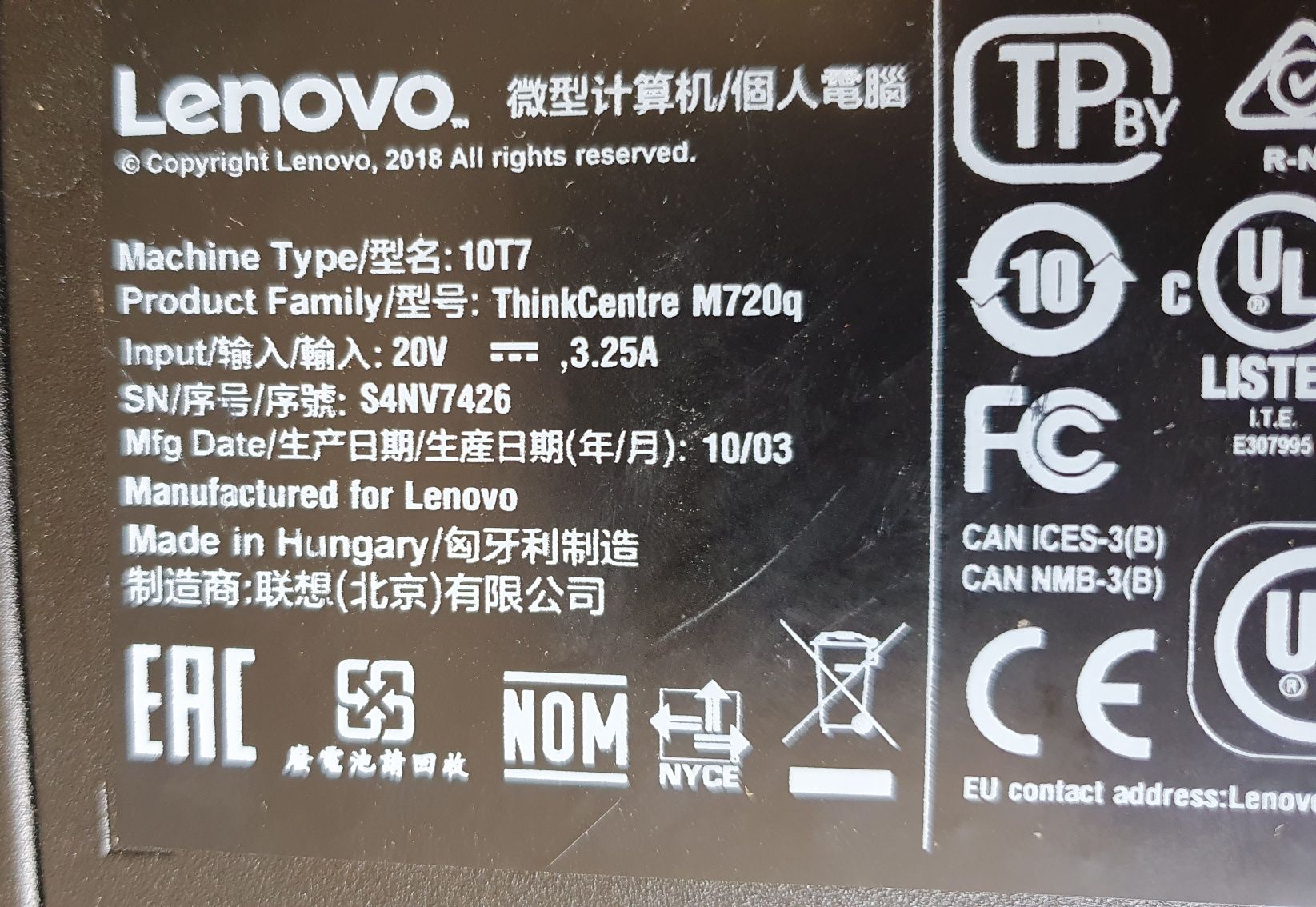 Lenovo ThinkCentre m83 i5  500gb win7 ( w małej obudowie)