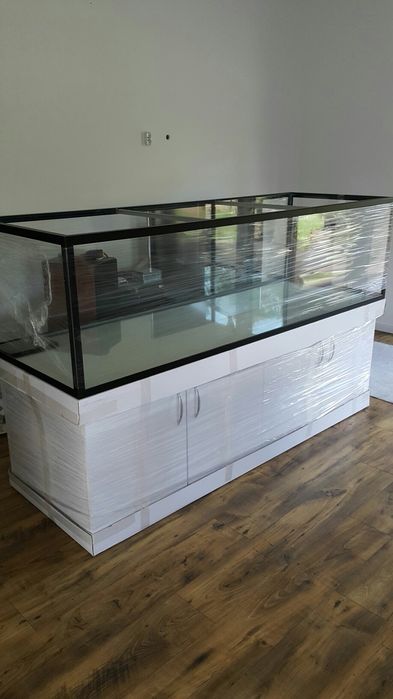 Zestaw 250x60x60 akwarium z szafka i pokrywa aluminiowa