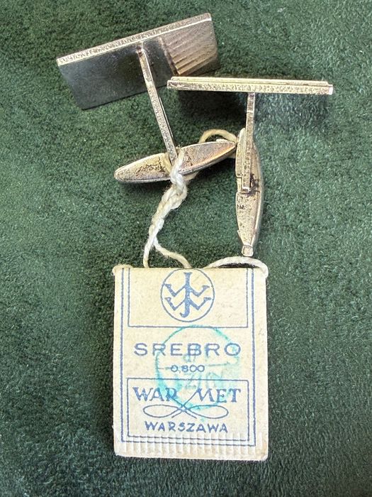 Spinki do mankietów| Warmet |srebro pr. 3|stan bardzo dobry| Vintage