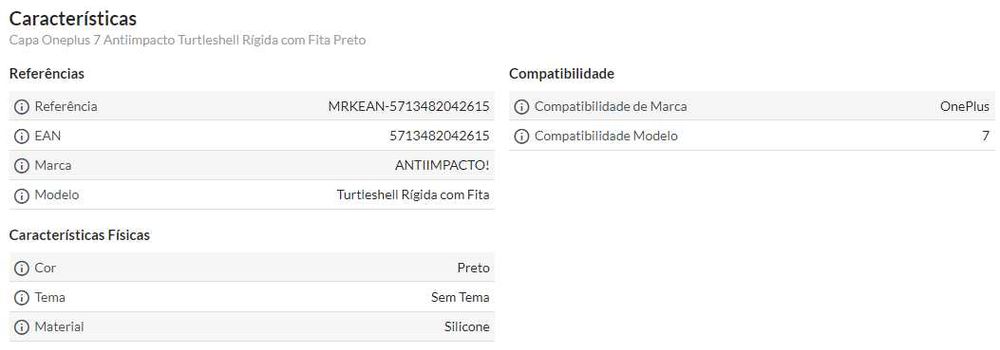 Capa Oneplus 7 Antiimpacto Turtleshell Rígida