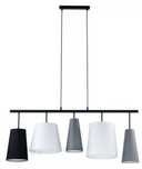 Lampa wisząca żyrandol TK Lighting Pedro 5xE27 NOWA czarny biały Szary