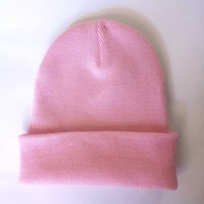 NOWA różowa czapka beanie z napisem Beechfield ciepła na jesień zimę