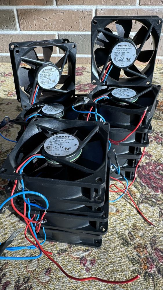 Профессиональные вентиляторы PAPST 12V, 24V, 220V.