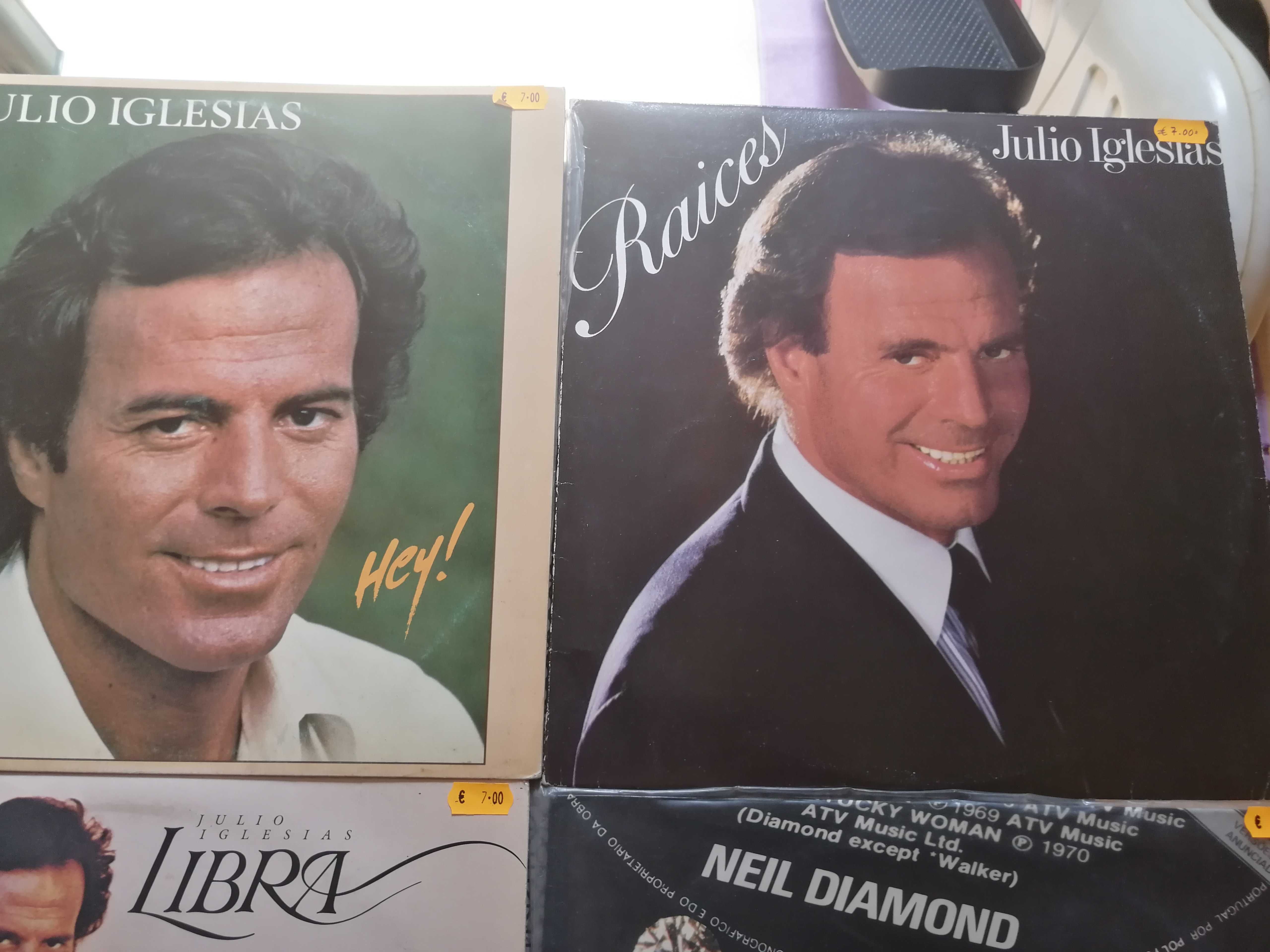 Discos Vinil Júlio Iglésias e Neil Diamond - Novas Entradas.