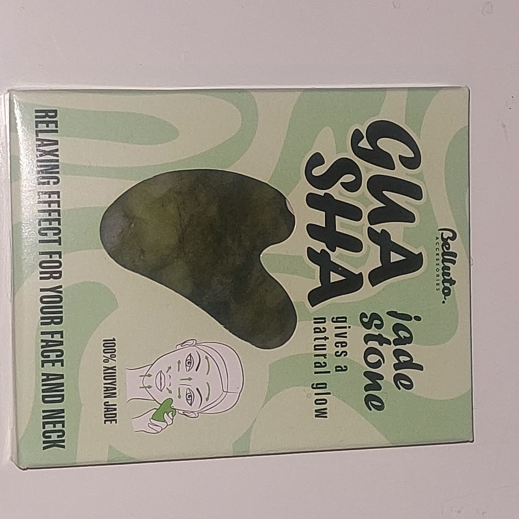 1zł Wysyłka Kamień Jadeitowy Gua Sha Zielony do masażu Twarzy NOWY