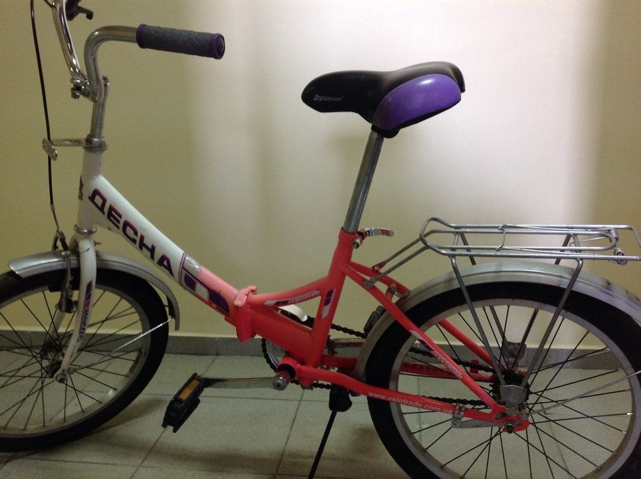 Велосипед для принцессы, юной леди, складной,велобайк раскладной,