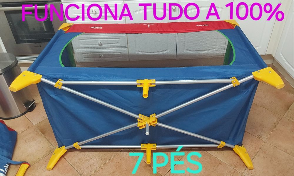 CAMA PARQUE DE VIAGEM COMO NOVA,PARA BEBÉ.Casa,Quarto,Sala,Cozinha.