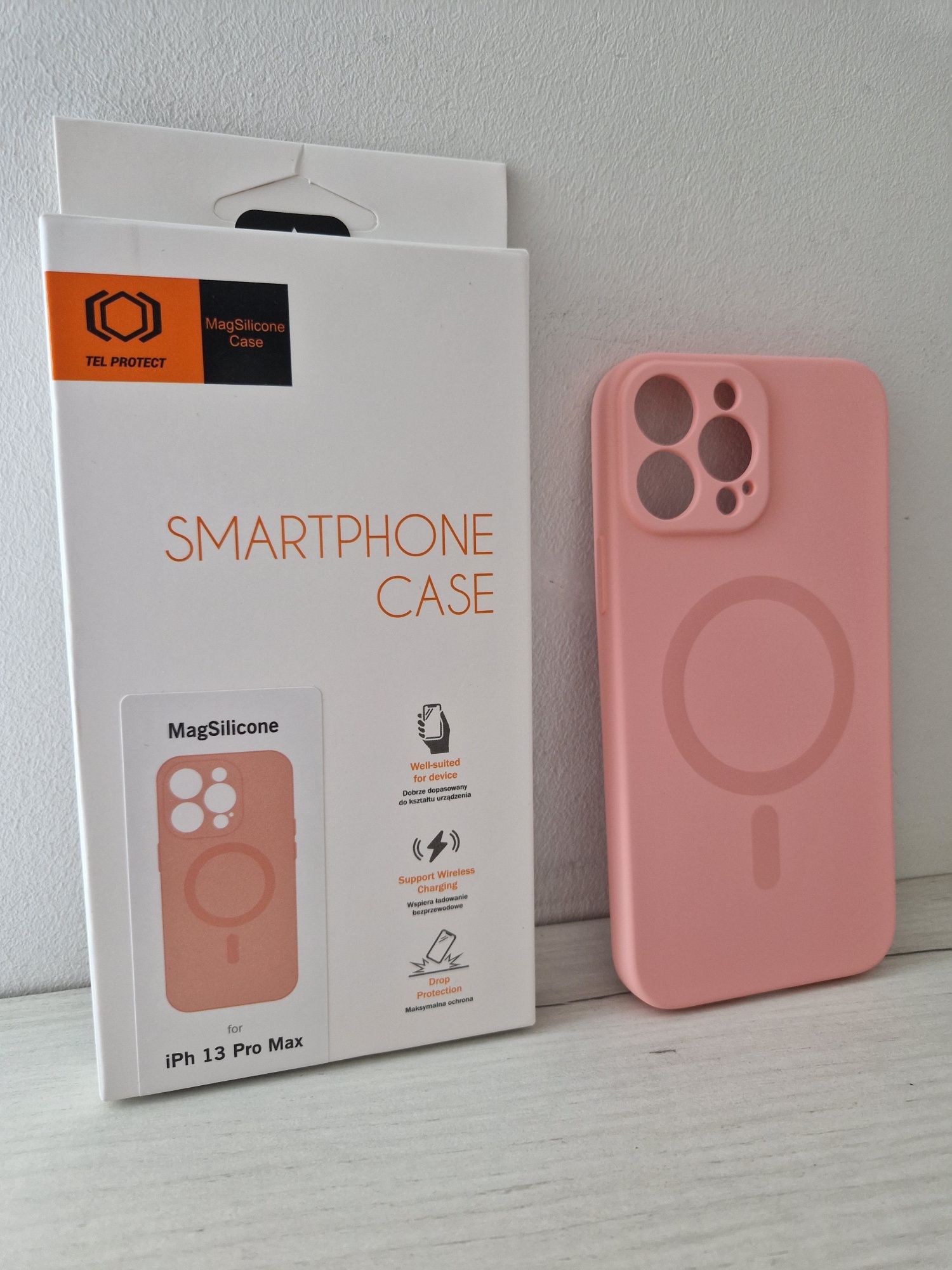 TEL PROTECT MagSilicone Case do Iphone 13 Pro Max Jasnoróżowy