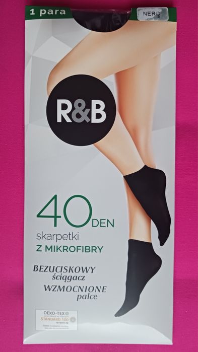 Skarpetki 40 den microfibra, 2 szt. R&B.