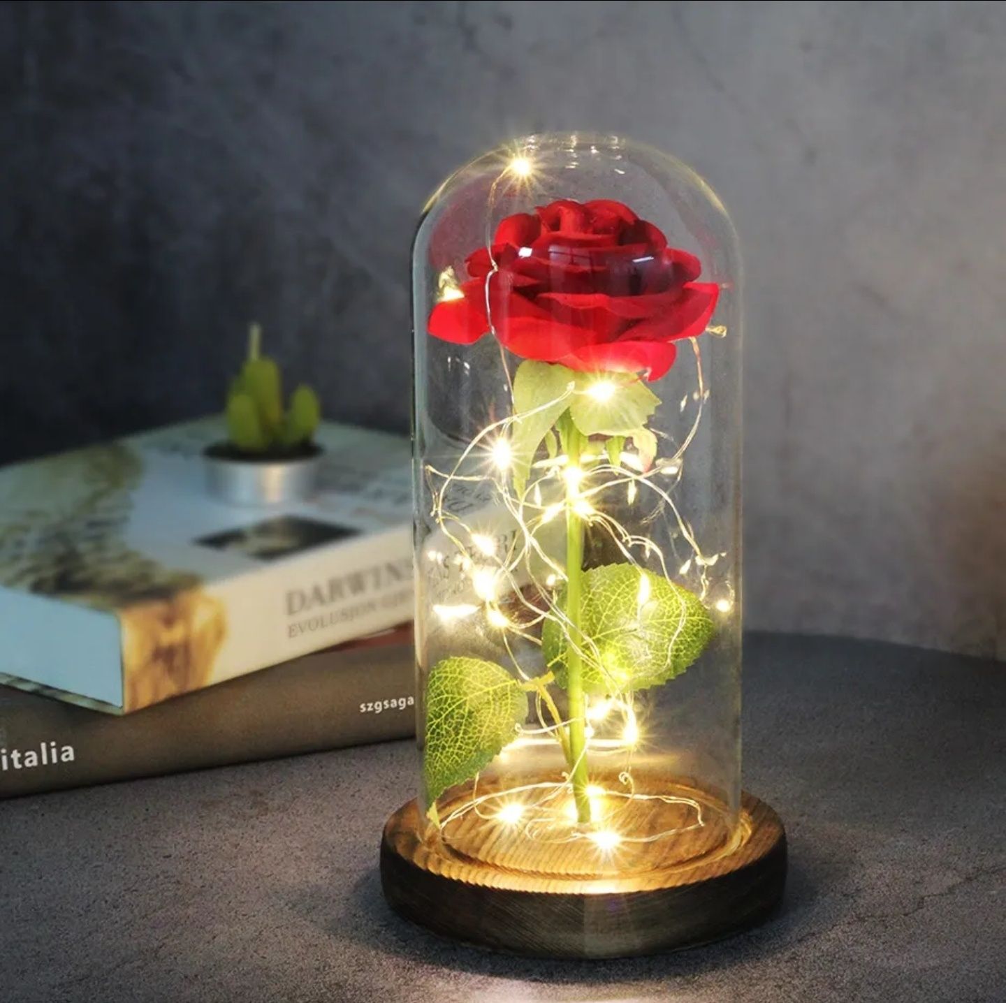 Lampka podświetlana róża