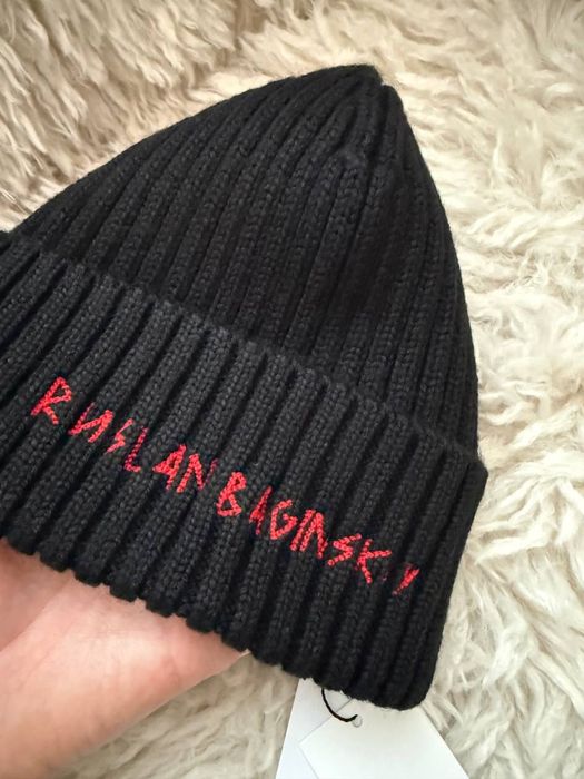 Шапка чорна рожева RB Ruslan Baginskiy  Руслан Багинский Багінський