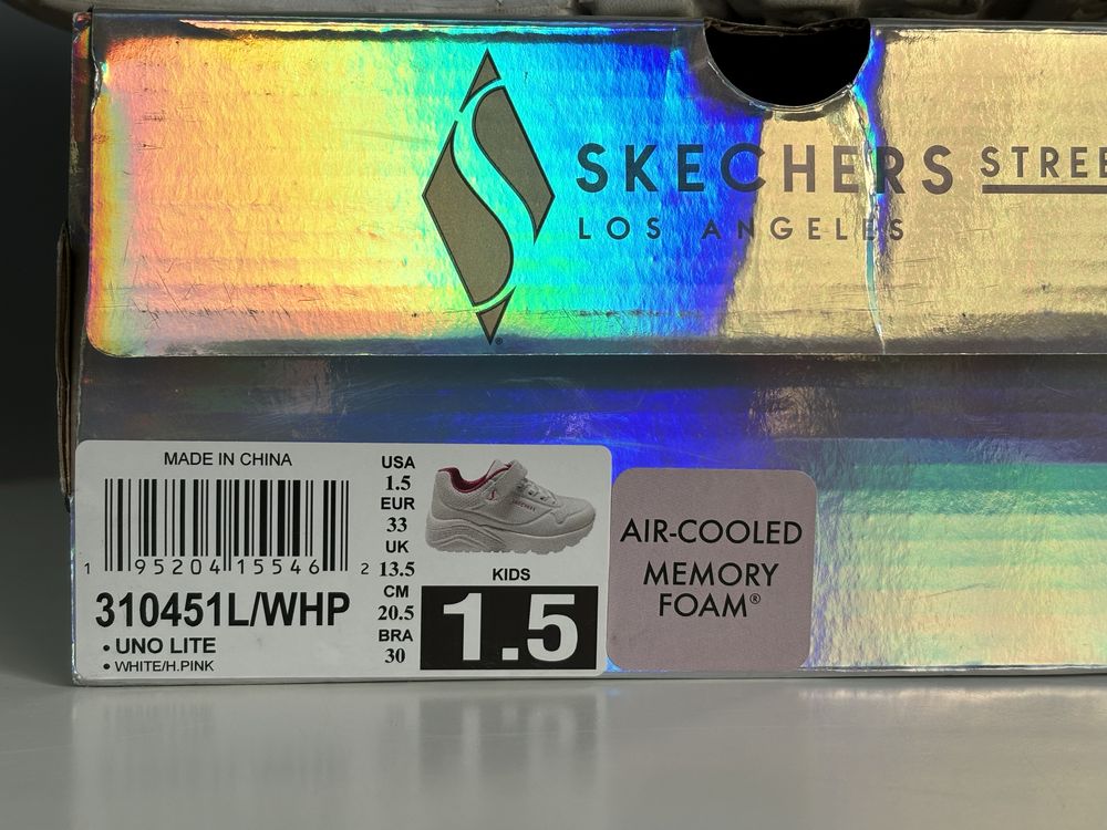 Sneakersy Skechers Uno Lite 310451L/WHP Biały