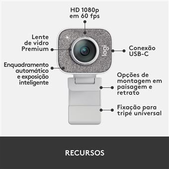 Logitech StreamCam USB-C Full HD – Como Nova, Branca