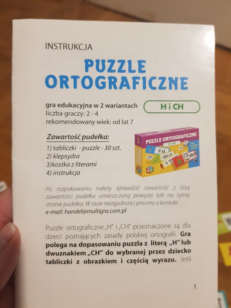 Puzzle gra ortograficzne