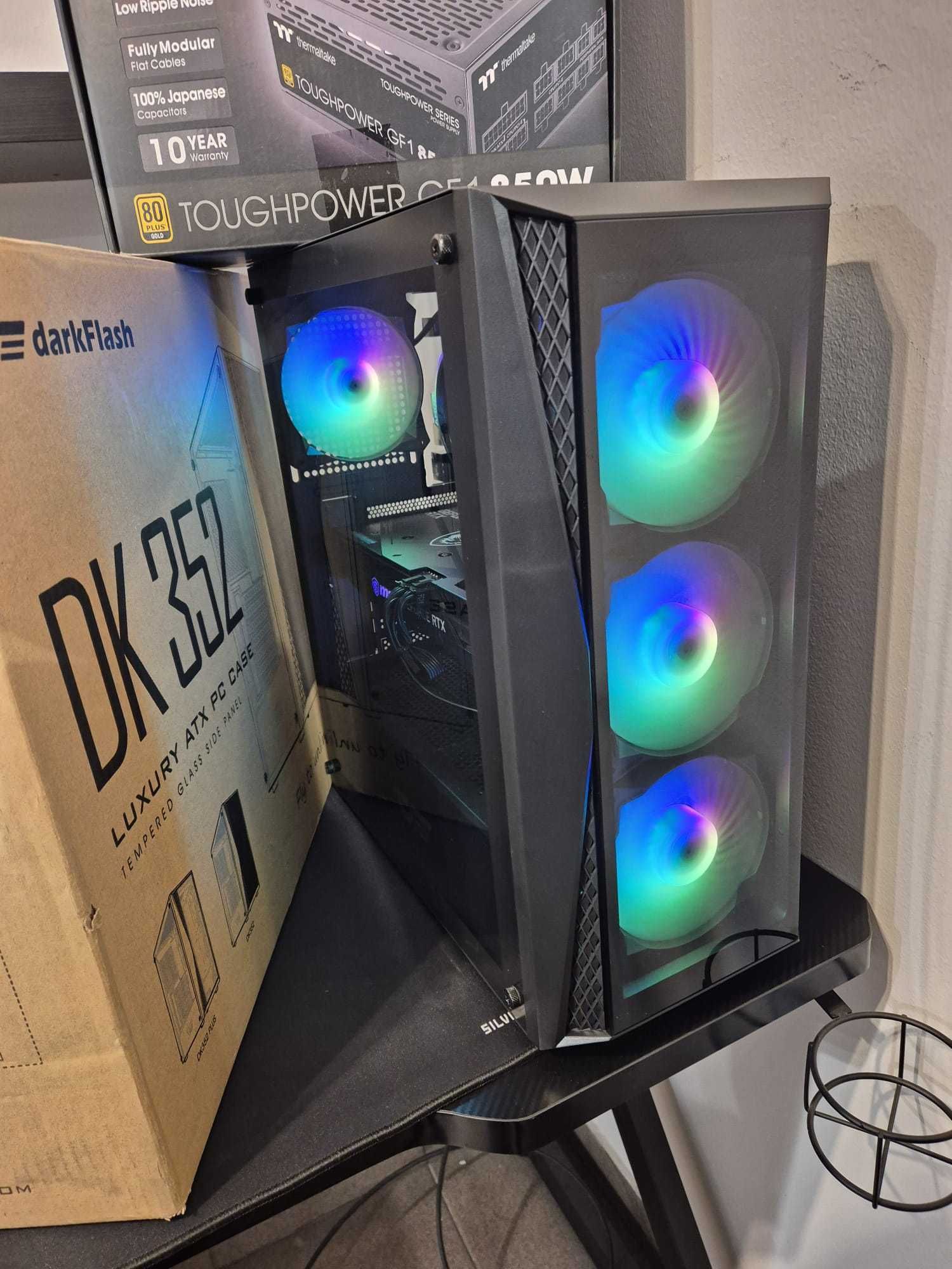 Komputer do gier Ryzen 7 RTX 3060Ti 32GB ram SSD RGB