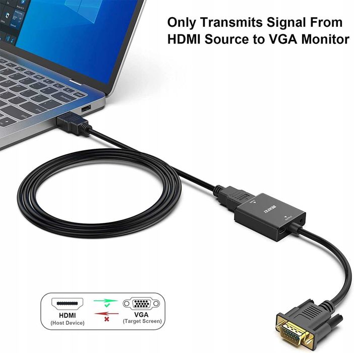 BENFEI konwenter, adapter HDMI do VGA AUDIO USB, spp615