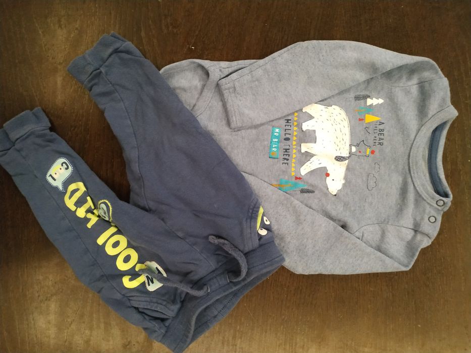 zestaw body spodenki rozmiar 80