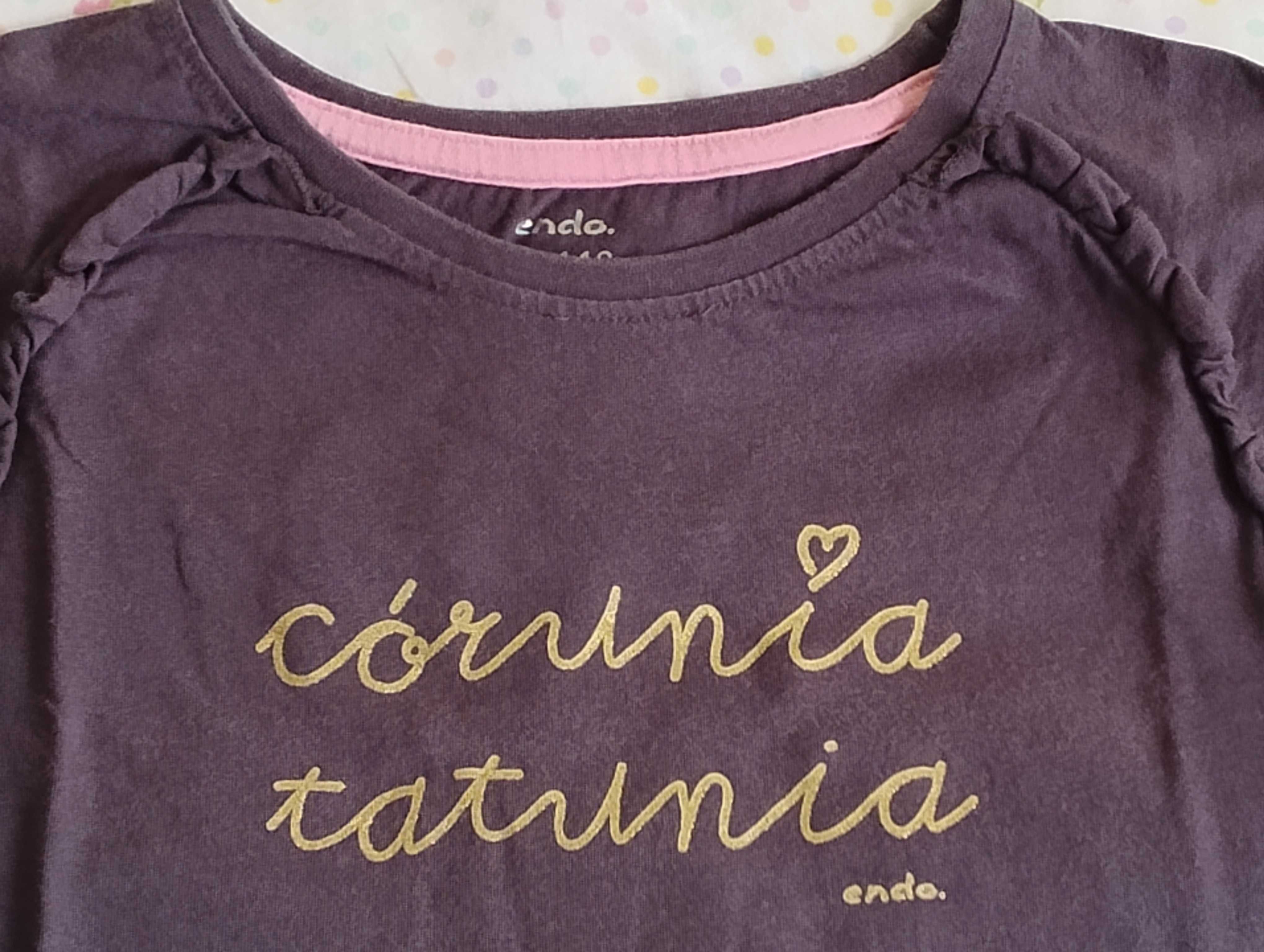 Szara bluzka dziewczęca "Córunia Tatunia" r.152 ENDO