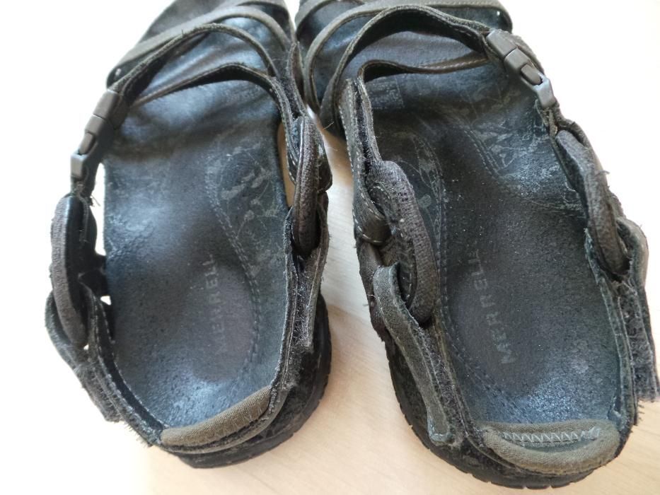 MERRELL 36 sandały damskie czarne, miękkie skórzane, skóra naturalna !